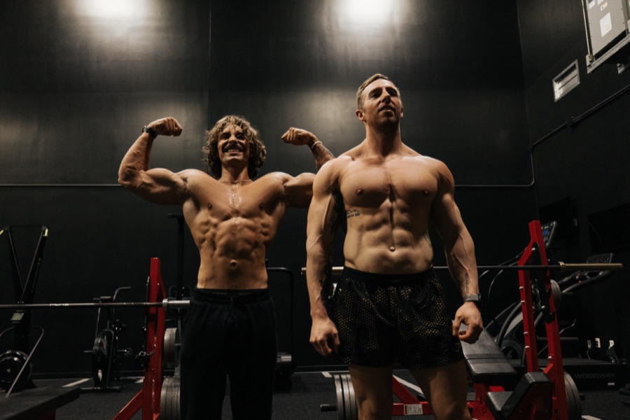 Ian Fonville and a training partner